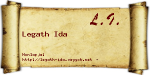 Legath Ida névjegykártya